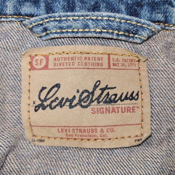 Levi Strauss Signature Vintage Jean Denim Jacket Mens size Small - Picture 3 of 3